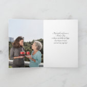 Bloemen in Roze Foto Moederdag Kaart (Binnen)