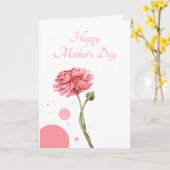 Bloemen in Roze Foto Moederdag Kaart (Gele Bloem)