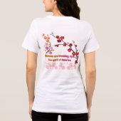 Bloemen in Roze Harmonie Tri-Blend Shirt (Achterkant)