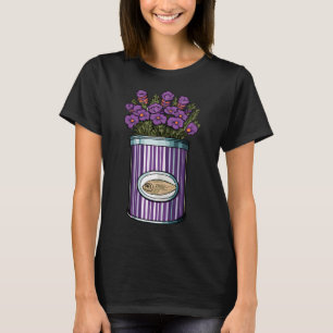 BLOEMEN IN SARDINE VISTEKENBLIK-Paarse Margriet Wi T-shirt