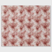 Bloemen in Scarlet Veil Cadeaupapier (Vlak)