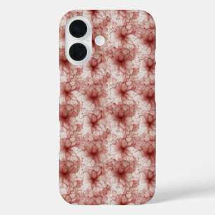 Bloemen in Scarlet Veil iPhone 16 Hoesje