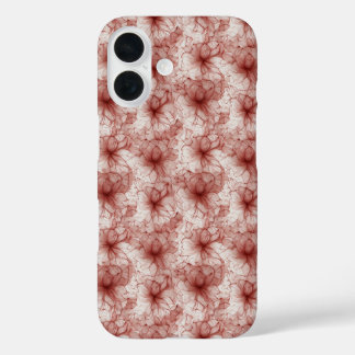 Bloemen in Scarlet Veil iPhone 16 Hoesje