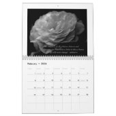 Bloemen in schaduwen en licht kalender (Feb 2026)