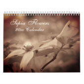 Bloemen in  sepia kalender (Hoes)