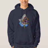 Bloemen in Shark Jaws Hoodie (Voorkant)