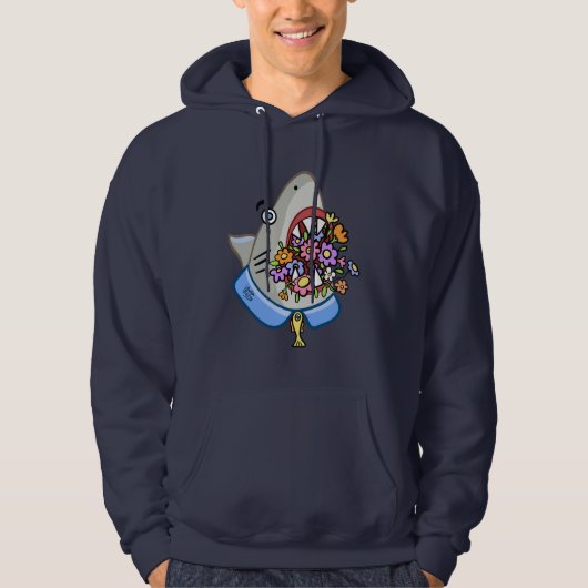 Bloemen in Shark Jaws Hoodie (Voorkant)