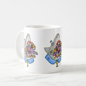 Bloemen in Shark Jaws Koffiemok (Voorkant links)