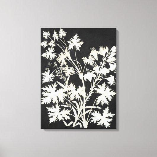 Bloemen in Silhouette Canvas Afdruk (Voorkant)