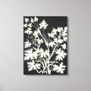 Bloemen in Silhouette Canvas Afdruk