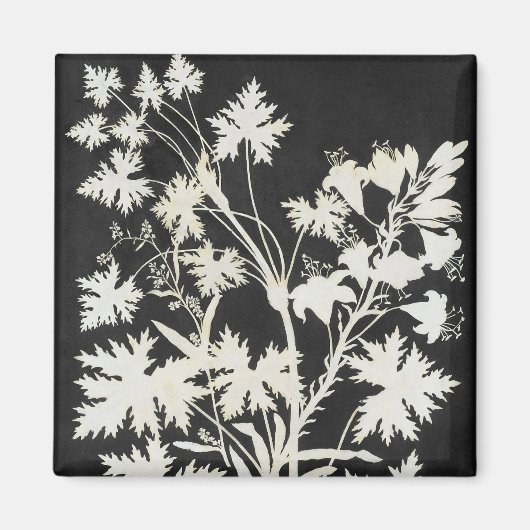 Bloemen in Silhouette Magneet (Voorkant)