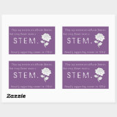 Bloemen in STEM Rechthoekige Sticker (Vel)