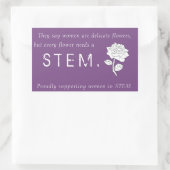 Bloemen in STEM Rechthoekige Sticker (Tas)