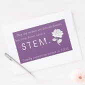 Bloemen in STEM Rechthoekige Sticker (Envelop)