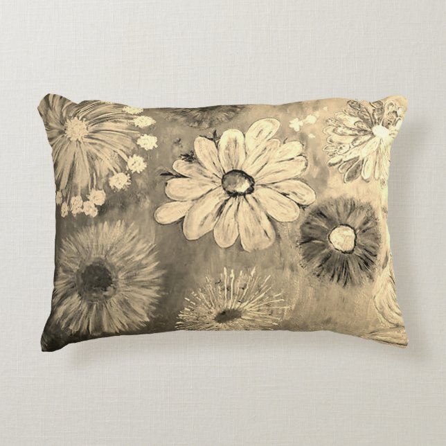 bloemen in stijl accent kussen (Voorkant)