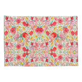 Bloemen in  stijl en weidegras kussensloop (Achterkant-Rechts)