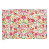 Bloemen in  stijl en weidegras kussensloop (Voorkant-Rechts)