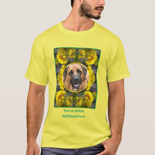 Bloemen in Sunshine Creëer Uw eigen huisdier Foto T-shirt (Voorkant)