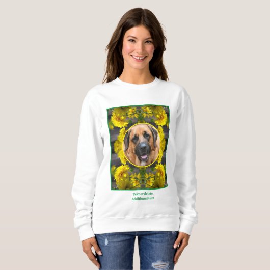 Bloemen in Sunshine Creëer Uw eigen huisdier Foto Trui (Voorkant volledig)