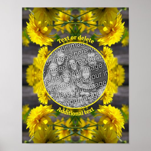 Bloemen in Sunshine Voeg uw foto gepersonaliseerd Poster (Voorkant)