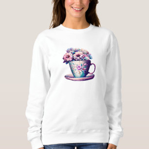 bloemen in Teacup China Trui