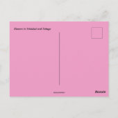 Bloemen in Trinidad en Tobago Briefkaart (Achterkant)