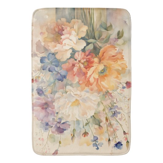 Bloemen in vaas badmat (Voorkant Verticaal)