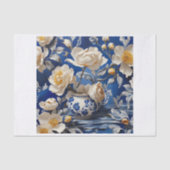 Bloemen in vaas decoupage tissue papier (Voorkant)