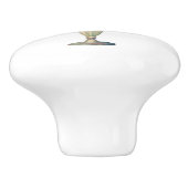 Bloemen in Vaas Elegant Shabby Chic Keramische Knop (Zijkant)