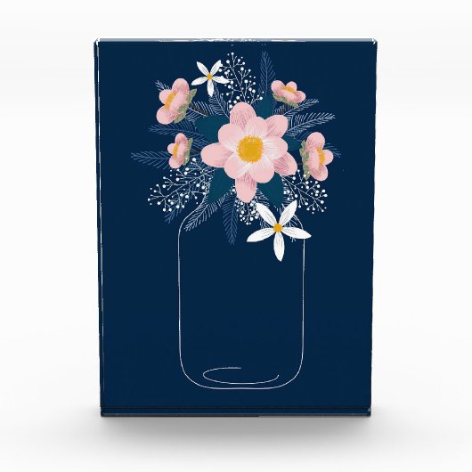 Bloemen in vaas fotoblokken (Voorkant)