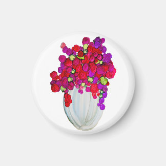 Bloemen in vaas magneet