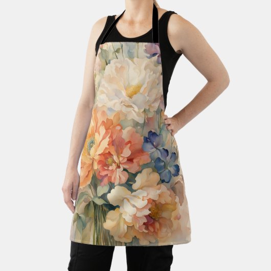 Bloemen in vaas schort (Insitu)