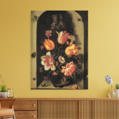 Bloemen in Vaas, Vintage Barokke Bloemstuk Canvas Afdruk (Insitu (Woonkamer))