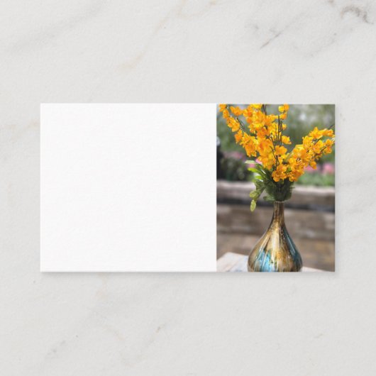 Bloemen in vaas visitekaartje (Voorkant)