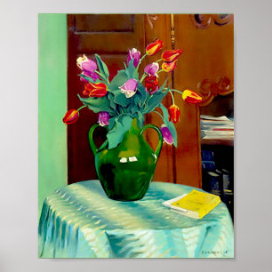 Bloemen in Vase 1912 door Felix Vallotton Poster