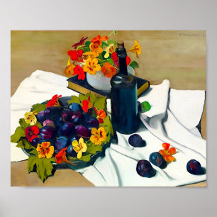 Bloemen in Vase 1923 door Felix Vallotton Poster