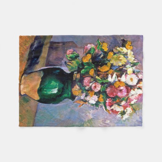 Bloemen in Vase, Cezanne Fleece Deken (Voorkant (Horizontaal))