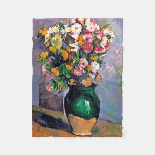 Bloemen in Vase, Cezanne Fleece Deken (Voorkant)