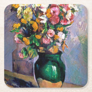 Bloemen in Vase, Cezanne Kartonnen Onderzetters
