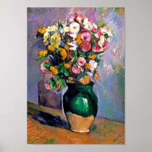 Bloemen in Vase, Cezanne Poster