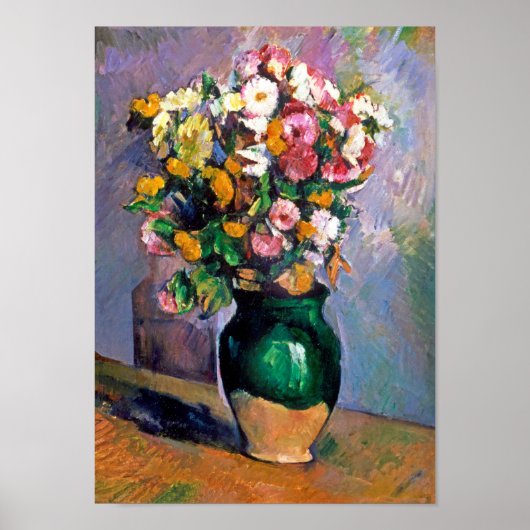 Bloemen in Vase, Cezanne Poster (Voorkant)