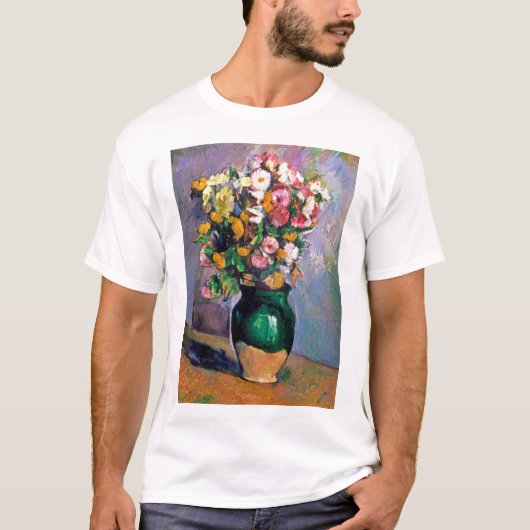 Bloemen in Vase, Cezanne T-shirt (Voorkant)