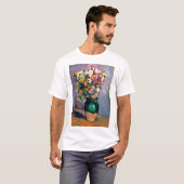 Bloemen in Vase, Cezanne T-shirt (Voorkant volledig)