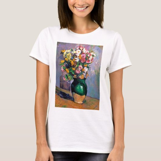 Bloemen in Vase, Cezanne T-shirt (Voorkant)