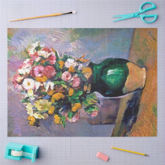 Bloemen in Vase, Cezanne Tissuepapier (Craft)