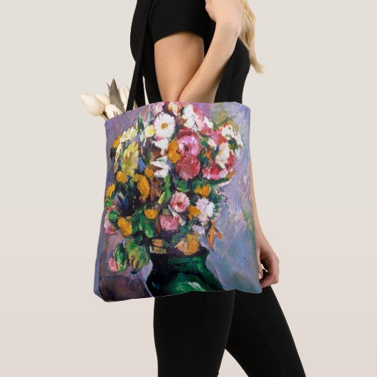 Bloemen in Vase, Cezanne Tote Bag (Dichtbij)
