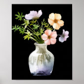 Bloemen in Vase Waterverf Art Print (Voorkant)