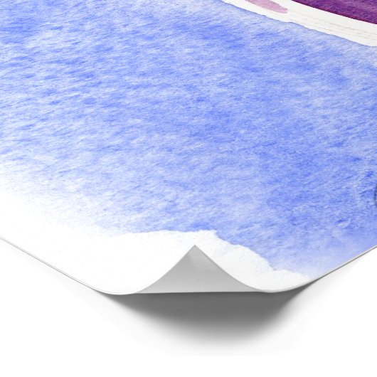 Bloemen in Vase Waterverf Canvas Print (Hoek)