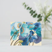 Bloemen in verschillende schaduwen van Paars en bl Briefkaart (Staand voorkant)