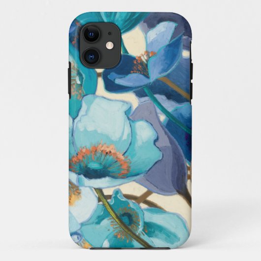 Bloemen in verschillende schaduwen van Paars en bl Case-Mate iPhone Case (Achterkant)